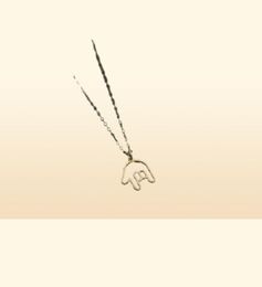 10 pièces signe d'amour gestes de la main pendentif collier je t'aime langue des signes collier soeur collier ASL Rock collier bijoux252d4882235