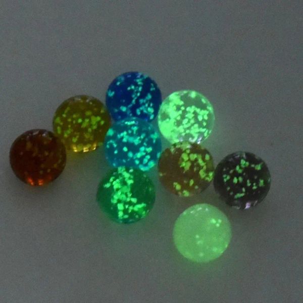 10pcs Balles en verre lumineuses jouet 16 mm small marbles jouets fliptions de flipper perles pour le jeu de la console