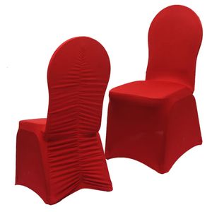 Housses de chaise froncées en Lycra et Spandex, 10 pièces, élastiques, extensibles, à dos volant, pour décoration de fête de mariage, 240228