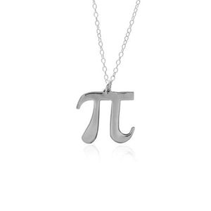 10 UNIDS Matemáticas Pi 3.14 Símbolo Número Colgante Collar Acero Inoxidable Geometría Letra Inicial Digital Pai Infinito Infinito Collares para Profesor Estudiante Regalos