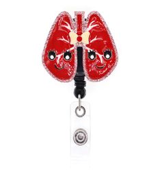 10 pièces porte-Badge rétractable sur le thème des poumons de la série médicale RT pulmonaire pour infirmière cadeau carte d'identité nom Badge Reels2764904