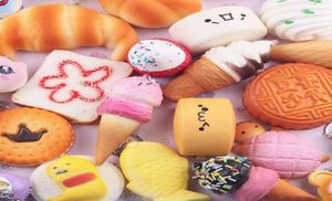 10 pièces moyen Mini pain spongieux doux paquet mignon jouets clés lingettes montantes anti-stress goutte 2021 fête Favor4024098