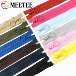 10pcs Meetee 3 # Résine à fermeture éclair fermé de 25 cm à aire ouverte 60cm Ringue Zipper pour sacs portefeuille Purse Accessoires de couture de vêtements