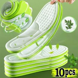 10PCS Memory Foam Orthopedic Insoles Shoe Pad Men Women Nano Antibacteriële deodorisatie Insole zweetabsorptie Running Cushion 240419