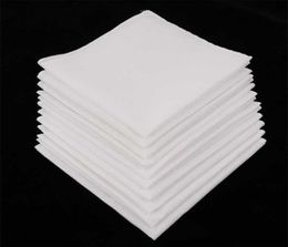 10 stks heren witte zakdoeken 100 katoen vierkant super zacht wasbaar hanky borst handdoek pochet 28 x 28 cm T2006182287240