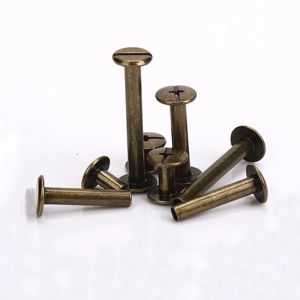 10pcs Bronze en métal reliant des vis de Chicago Nails Long Studs Rivets Cuir Craft Hardware Accessoires