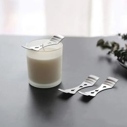 10pcs Metal Candle Wick Centering Devices, Silver Stainless Steel Candle Wick Holder for Candle Making