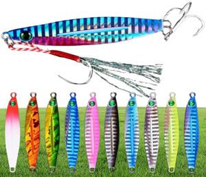 10pcs Metal Jig Bass Fishing Lures Ceba de agua salada 740 g Lento Jigging señuelos Cebos artificiales duros Tackle de trolling de atún 2201188314401