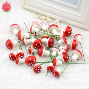 10 stks Mini Foam Mushroom Kunstbloemen Decor voor Kunstmatige Planten Bruiloft Decoraties DIY Craft Wreath Scrapbooking