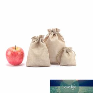 10 UNIDS Mini Bolsas de Arpillera con Cordón de Yute Favores de Boda Fiesta Regalo de Navidad Joyería Bolsas de Saco de Arpillera Bolsa de Almacenamiento de Embalaje Precio de fábrica Diseño experto Calidad