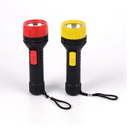 10 -stcs mini LED zaklamp batterij power handheld plastic draagbare fakkel noodlantaarn lamp wandel camping verlichting