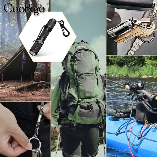 10pcs Mini Snap Hook Spring Sangle Buckle Carabiner Clip Paracord Lanyard Classement Classement Camp Outdoor Backpack Bricolage Accessoires