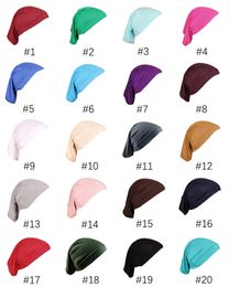 Casquette tubulaire malaisienne monochrome en coton mercerisé hautement extensible, chapeau de cou à périmètre arabe pour femmes, 10 pièces