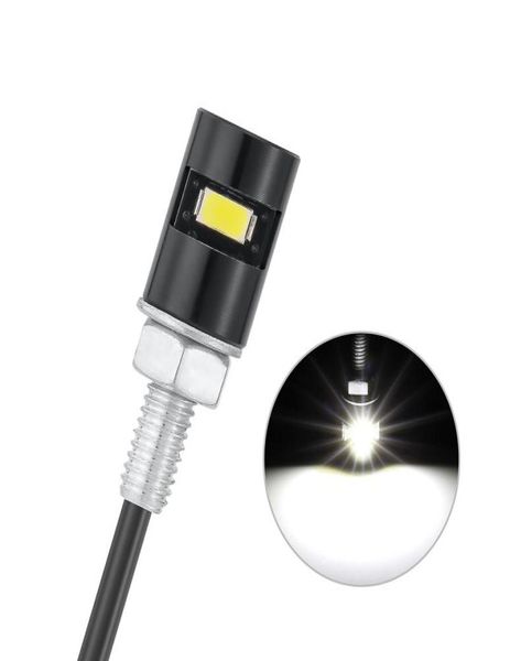 10 piezas de luces LED de circulación diurna para motocicleta SMD 5630, lámparas de número de cola delantera para coche, bombillas de estilo, perno de tornillo blanco 4968086