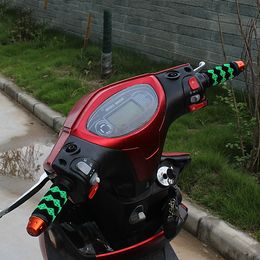 Manija modificada para bicicleta eléctrica de motocicleta de 10 Uds., juegos de manijas de cuero antideslizantes, juegos de manijas de goma
