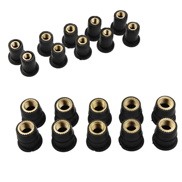 10pcs moto pareil pare-brise de pare-brise de puits de écrou Kit de vis d'écrou universel m4 m5 Boulages de revêtement de pare-brise Boulons de fixation