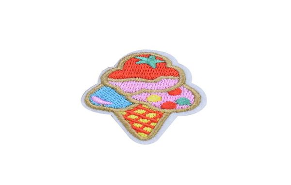 10 piezas de parches de helado multicolor para ropa de hierro en parche de apliques de transferencia para prenda de prenda para niños DIY COSE Apliques bordados A7063225