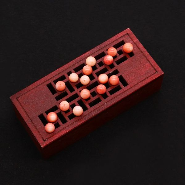 10pcs Bambou de mer naturelle orange corail Perles à billes rondes de billes de demi-trou pour bijoux faisant des boucles d'oreille de bricolage accessoires
