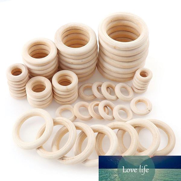 10 pièces cercle en bois naturel bricolage artisanat pour la fabrication de bijoux bébé anneau en bois de dentition enfants jouet ornements accessoires