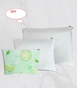 10 -stcs cosmetische zakken sublimatie blanco canvas met enkele zijden afdrukkende thermische overdracht afdrukken make -up bag3size afdrukken
