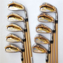 10pcs Nuevos clubes de golf La mejor calidad Honma S-07 4 Stars Golf Irons Grafite Shaft regular/rígido Flex+Golf Charrovers