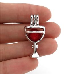 10pcs Nuevos trofeos Charm Pearl Cage Aromaterapia Difusor Difusor Collar Collar Keychain para joyas de regalos que hacen volumen