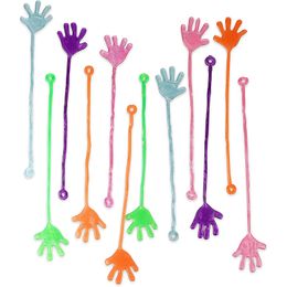 10pcs nouveauté en vinyle Hands collants pour les enfants Glittery Fun Color Designs Party Favors Birthday Toys Toys for Sensory Kids Cadeaux