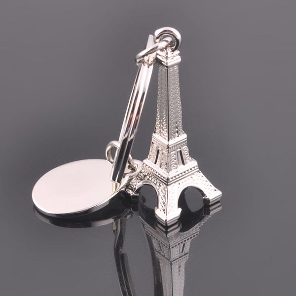 10 Uds Oppohere Torre Eiffel Torre llavero para llaves llavero de acero inoxidable Souvenirs llavero anillo decoración llavero para coche