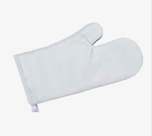 10 pièces gants de cuisine par Sublimation bricolage coton blanc Polyester gants de cuisine support de Pot de four épaissir pour l'impression par transfert de chaleur 8849758