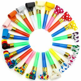 10pcs Party Blower Birthday Birthday Noisemakers Birthday Blow Horns Party Whistles Nouvel An Noisemakers Party Whistles Blowouts Favors Noise Makers Z0063