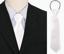 10 pièces faveur de fête Sublimation bricolage blanc blanc Polyester cravate d'affaires