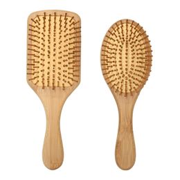 10 pièces faveur de fête bois Airbag Mas carbonisé en bois massif bambou coussin antistatique brosse peigne