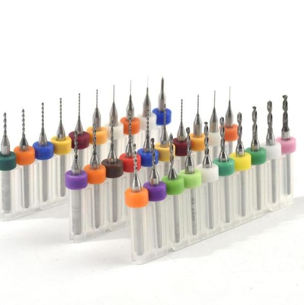 Kit de bits de forage de PCB 10pcs mini bit de forage en carbure en acier en tungstène pour cartouche de travail du bois en métal CNC Tools8014632