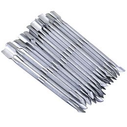 10-stc per lot Dubbele roestvrijstalen roestvrijstalen cuticle duwer Dead Skin Remover Pedicure Manicure Nail Art Tool