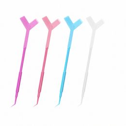 10 pièces Perm Eyel baguette bigoudis Curl outils de maquillage en plastique Eyel Perming brosse en forme de Y 013s #