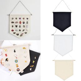 Pin 10pcs Affichage du pennant Badge Flag de badge Plain Blank Badge Mur de rangement Mur de rangement Brooch Affichage Pendant 240411