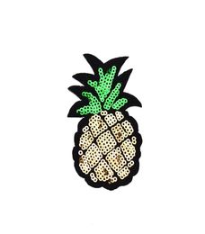 10 STKS Ananas Lovertjes Patches voor Kleding Opstrijkbare Transfer Applique Fruit Patch voor Tassen Jeans DIY Naai op Borduren Pailletten2105437