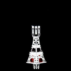 10pcs encanto liso Eiffel Torre Pearl Cage Aromaterapia Difusor Pulsero colgante colgante para joyas de regalo que hacen volumen
