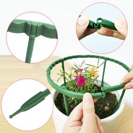 10pcs soporte de soporte vegetal para pilotes de flores de semicírculo Greenhouses Arreglo de fijación de la barra de fijación de la barra del jardín de jardín herramienta