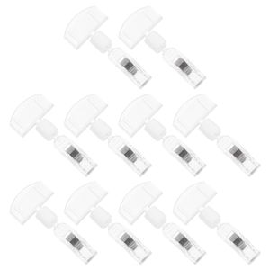 10pcs Plastique Prix Clips Clips Mall Advertising Label Racks Simple Display Stand Clothing Signs Rotation sur Holder