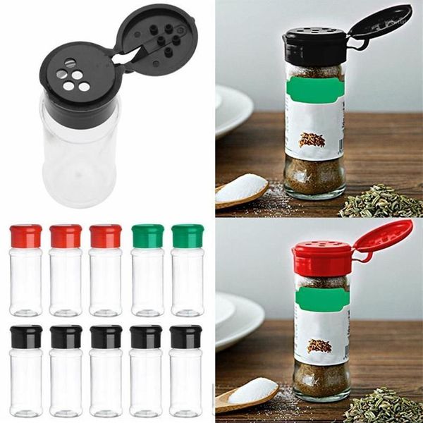 10 pièces pot à épices en plastique salière poivrière pot d'assaisonnement Barbecue BBQ condiment bouteilles de vinaigre récipients de cuisine pour épices1210Y