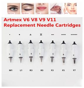 10 Uds PMU máquina para maquillaje permanente cartucho de aguja de repuesto puntas de agujas para tatuar se adapta a Artmex V9 V8 V6 V3 V11 derma pen8065631