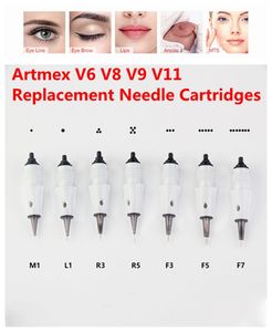 10 stks PMU Permanente Make-up Machine Vervanging Naaldcartridge Tattoo Naalden Tips Past voor ArtMEX V9 V8 V3 V3 V11 Derma Pen