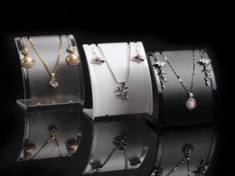 10 pièces présentoir de bijoux populaire noir blanc clair Mini taille en plastique cou buste pendentif collier support boucle d'oreille support ensemble support 3486895