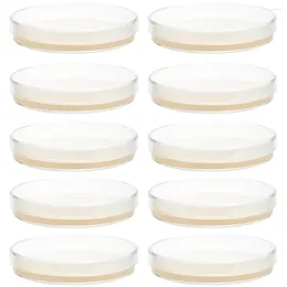 Plaques d'agar pré-coulées, boîtes de pétri avec fournitures d'expérimentation scientifique, plaque de Culture de tissus pour laboratoire, 10 pièces