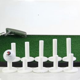 10 pièces t-shirts de Golf en caoutchouc professionnels champ de conduite support de balle pour tapis de pratique intérieur extérieur blanc 240323