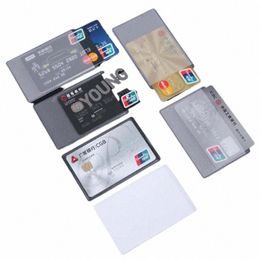 10pcs PVC Id Titulaire de la carte de crédit Carte en plastique Protector Case pour protéger les cartes de crédit Titulaire de la carte bancaire Id Card Cover r2Pe #