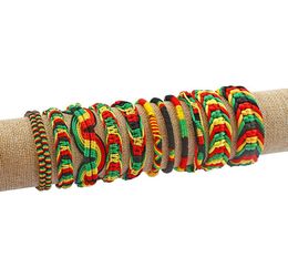 10pcs Bracelet Rasta Bracelet Coton Silk Reggae Jamaica Surfer Boho Jewellery réglable3185610