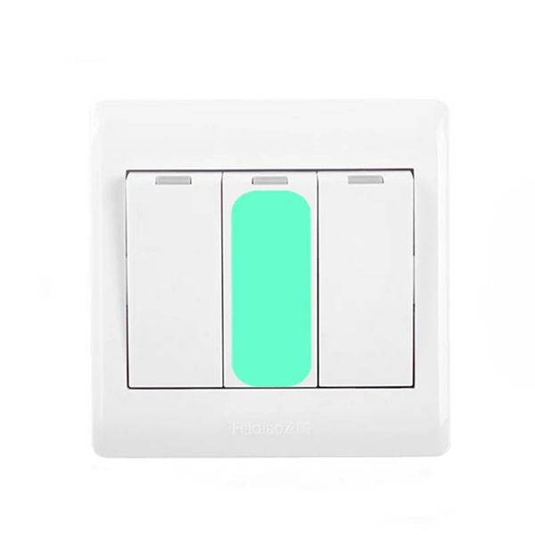 10pcs Rectangle Autocollant de commutateur lumineux Rectangle Glow dans le mur sombre sticker fluorescent De nuit