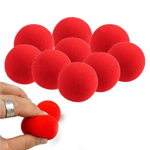 10pcs Ball Sponge Ball Magic Sponge Ball Magic Props Comedy Trick Finger Sponge Play Ball Gift for Kid Halloween Party Masquerade
